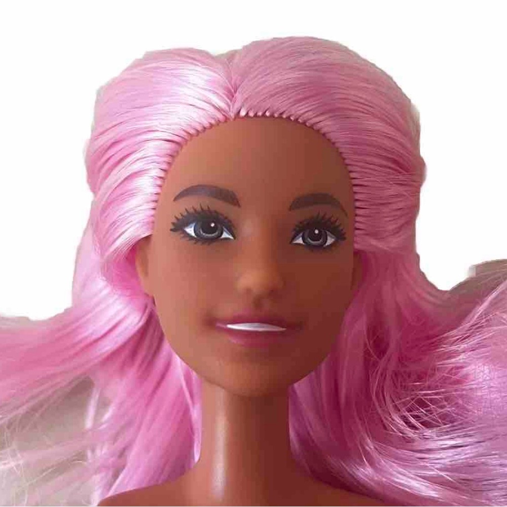 Barbie 2022 Fashionistas Doll #189 Prosthetic Leg Pink Hair Nude To Dress FBR37